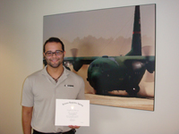 Joe Quintero Flashing His DLA Certificate of Training for the Three-Week FMD Class